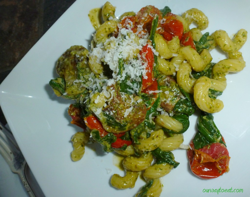 Pesto Cavatappi // A Recipe for Noodles and Company Pasta at Home Our Way to Eat