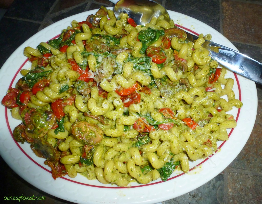 Pesto Cavatappi // A Recipe for Noodles and Company Pasta at Home Our