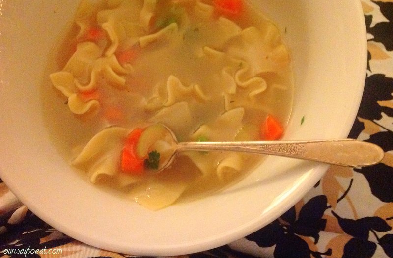 Bowl of Chicken-less Noodle Soup